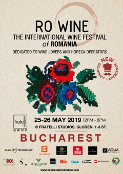 A patra ediție a RO-WINE I THE INTERNATIONAL WINE FESTIVAL OF ROMANIA va avea loc în 25 și 26 mai