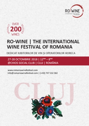 A patra ediție a Festivalului RO-Wine va avea loc la Cluj-Napoca, în 27 și 28 octombrie 2018